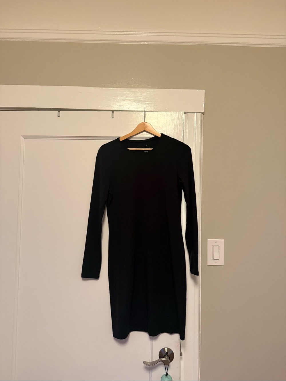 Everlane the form black long sleeved dress size S